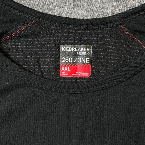 Icebreaker 260 Merino Wool Base Layer Long Sleeve Shirt - Men's Size XXL - Black - Picture 5 of 10